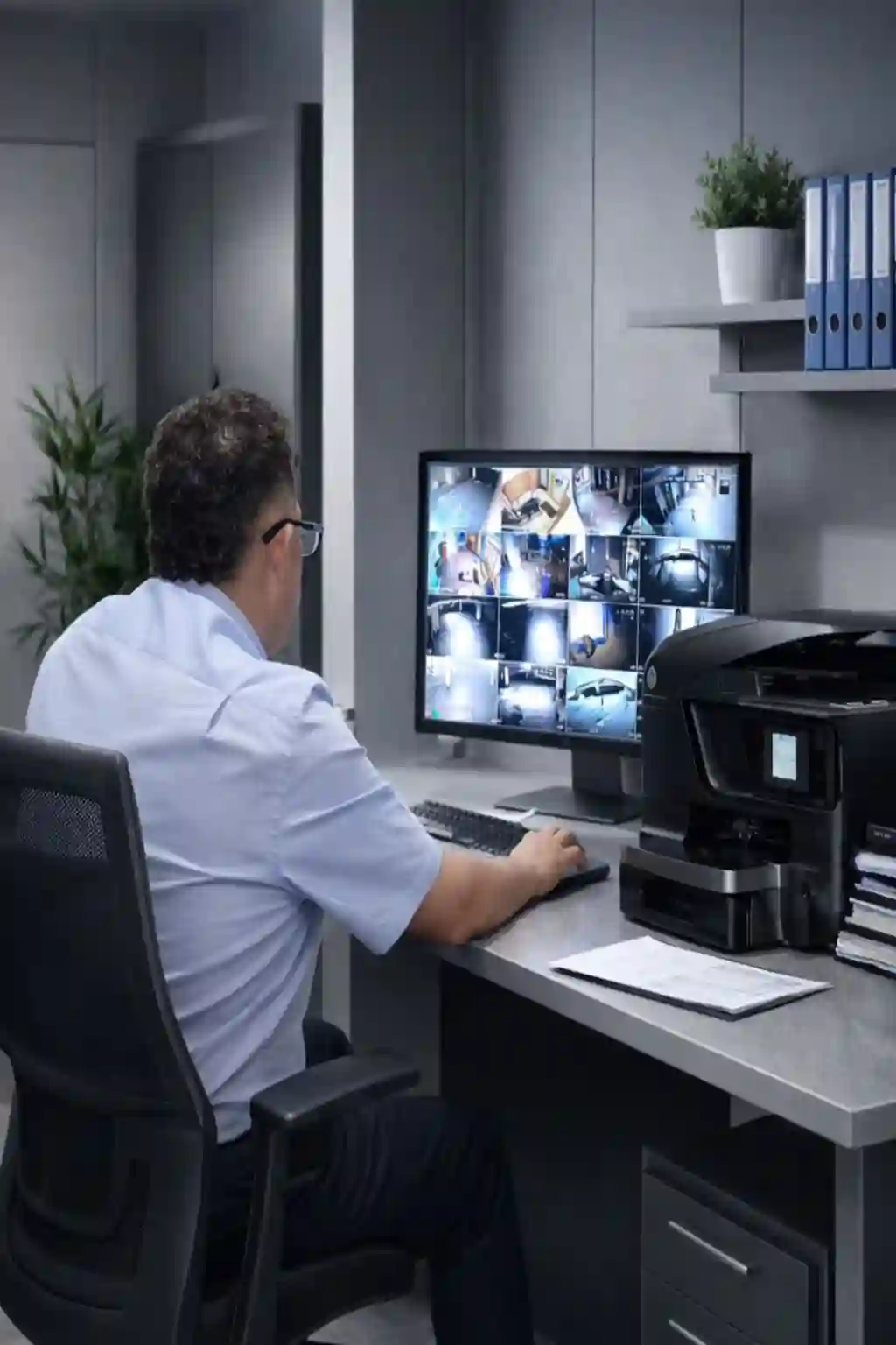 Servicio de conserjería en Madrid con control de accesos y videovigilancia en edificio